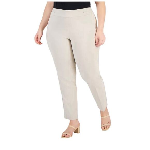 Jm Collection Stonewall Tummy Control Pull-on Slim-Leg Pants Plus Size 22W NWT - Picture 1 of 6